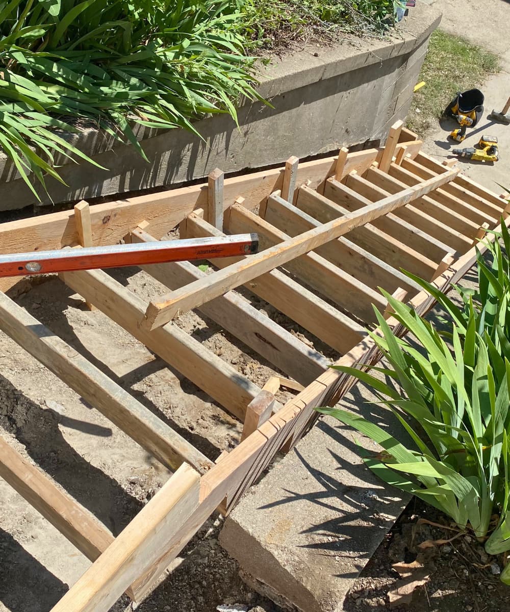 concrete stair installation for omaha project