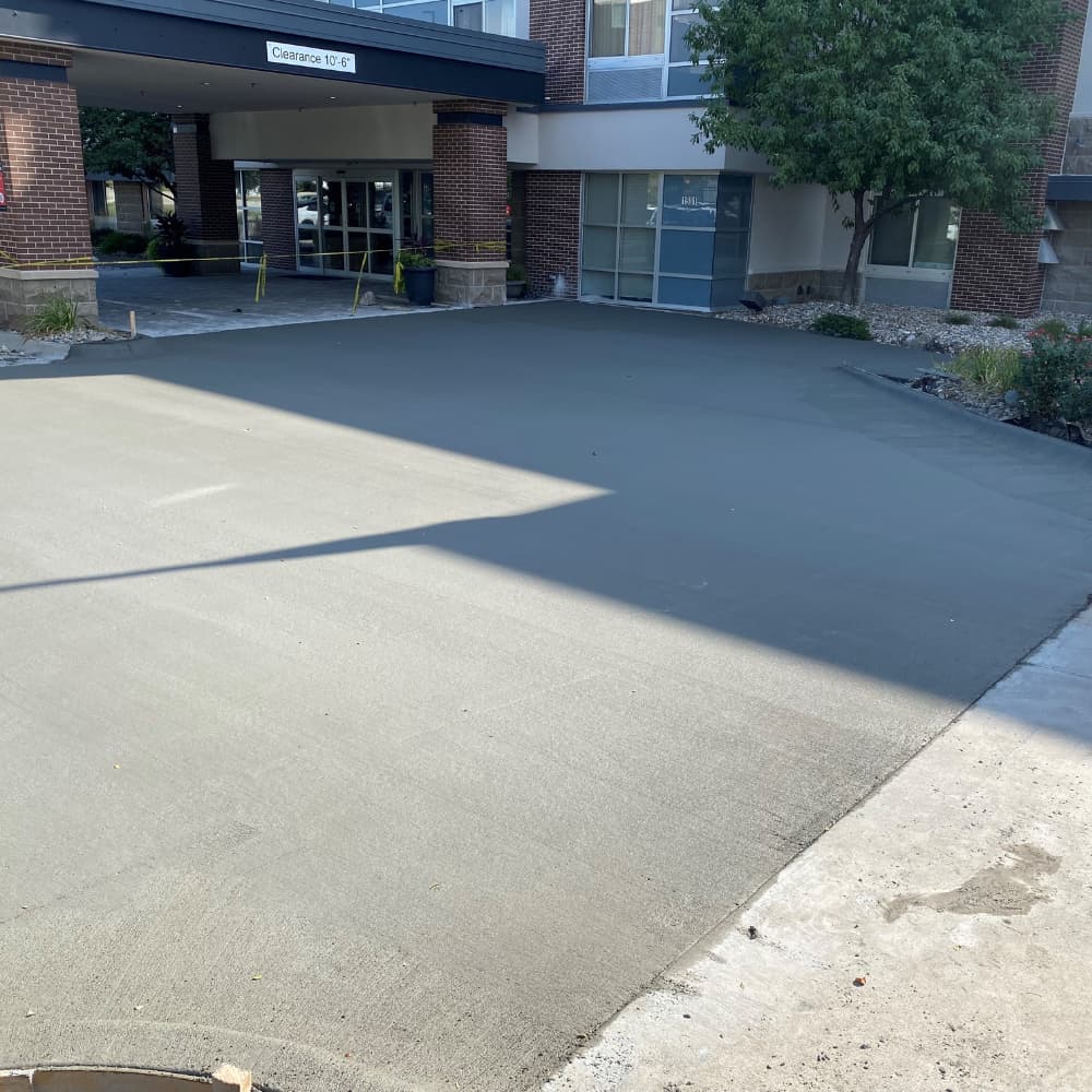 Concrete Parking Lot Replacement in Omaha Downtown