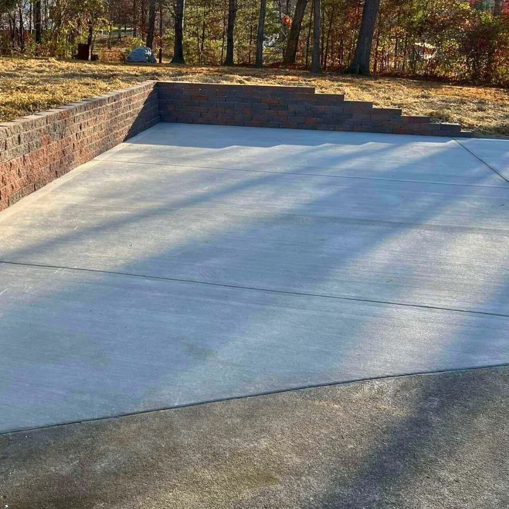 New retaining wall installation in Bennington